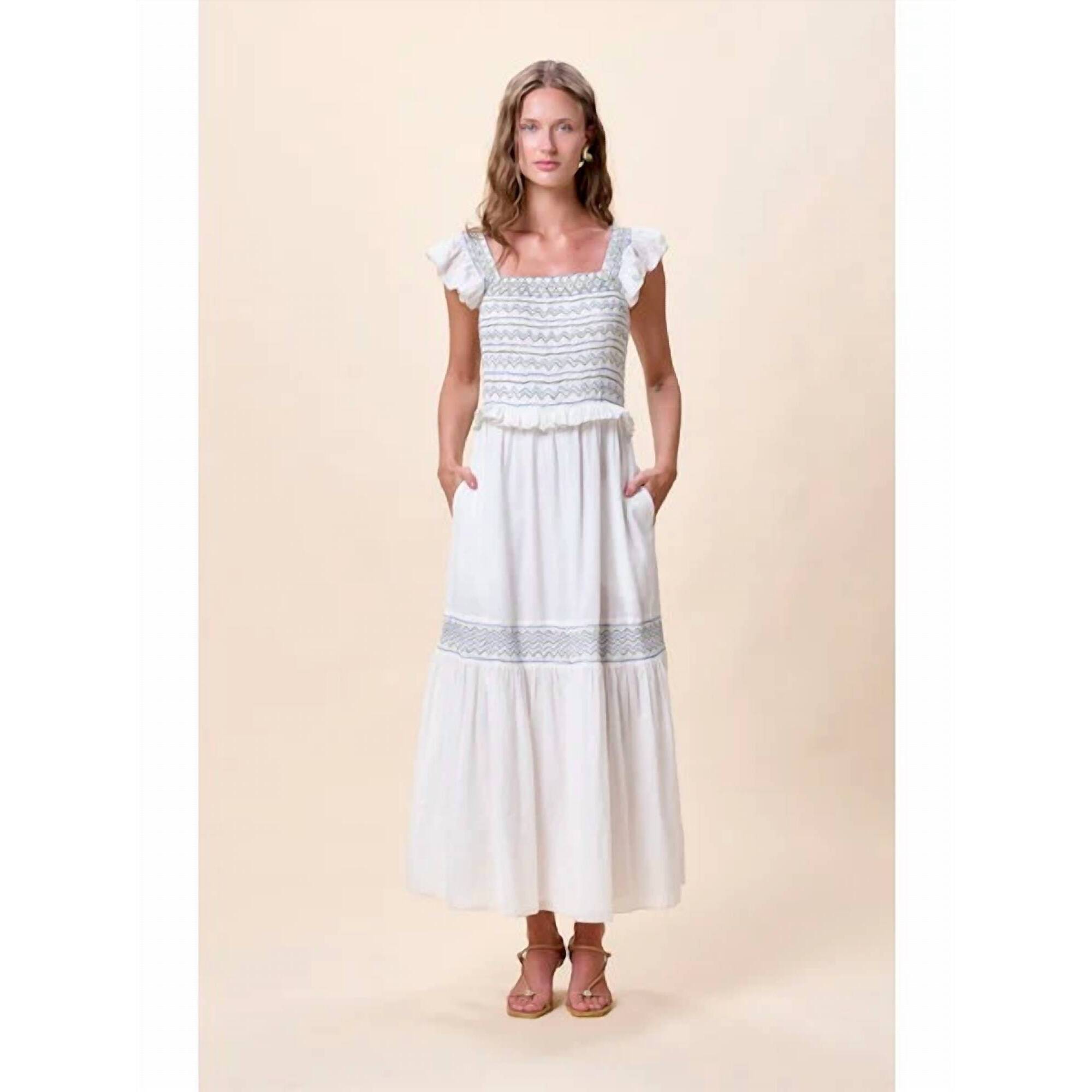 New Cleobella Ginevra Ankle Dress In Ivory